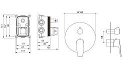 Aquatek Смеситель для душа и ванны Бетта AQ1147CR хром – фотография-3
