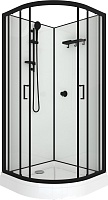 Triton Душевая кабина Прайм-Блэк-Вельвет 90x90 А без крыши