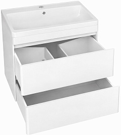 Vivon Тумба с раковиной Atwood 70 подвесная белая матовая – фотография-9