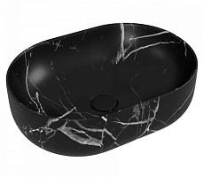 Teymi Раковина накладная в ванную Solli 48 artceramic мрамор чёрный матовый T50387