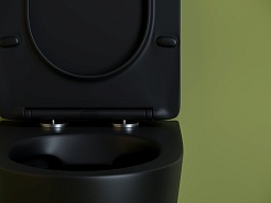 Ceramicanova Подвесной унитаз Uno Rimless CN11001MB чёрный матовый – фотография-5