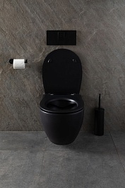 Allen Brau Унитаз подвесной Reality 4.32006.31 чёрный матовый с крышкой 4.32007.31 – фотография-16