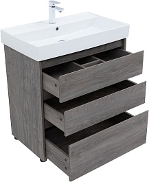 Aquanet Тумба с раковиной Nova Lite 75 дуб рошелье – фотография-6