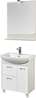 Акватон Мебель для ванной Бекка Pro 70 с зеркалом белая/дуб сомерсет