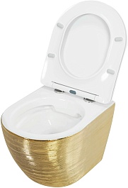 Grossman Унитаз подвесной Color GR-4455GWS золото – фотография-3