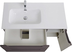 BelBagno Мебель для ванной Etna 100 L подвесная темно-серая матовая – фотография-11