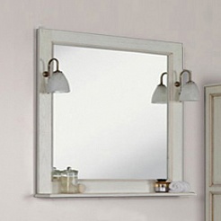 Акватон Зеркало для ванной "Жерона 105" белое золото – фотография-1