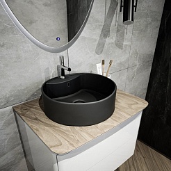 Teymi Накладная мебельная раковина Lina S D40 чёрный матовый T50192 – фотография-4