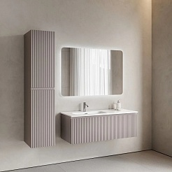 Sancos Тумба с раковиной Snob R 1.0 120 L doha soft раковина Element 121 чаша слева CN7006L – фотография-7