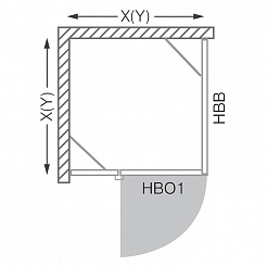 Roltechnik Душевая дверь HBO1/1100 распашная – фотография-3