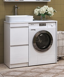 Vigo Тумба под раковину Urban 400-0-2 под стиральную машину белая – фотография-5