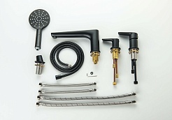 Aquatek Смеситель на борт ванны Бетта AQ1148MB матовый черный – фотография-7