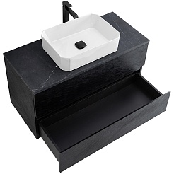 Cezares Тумба с раковиной Molveno-46 80 подвесная nero столешница KEP-80-MNO – фотография-7