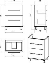 Misty Тумба под раковину Модерн 60 белая – фотография-6
