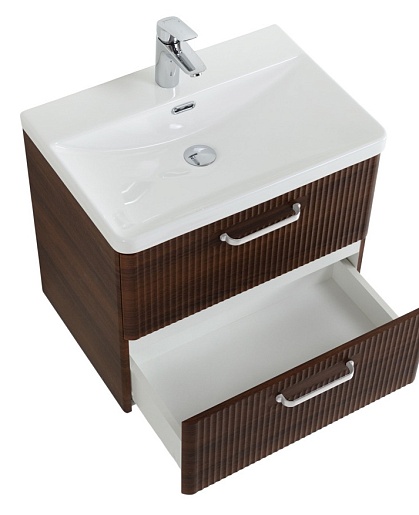 BelBagno Тумба с раковиной Due 50 подвесная Noce ручки Белый – картинка-7