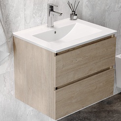 Teymi Тумба под раковину Laina 60 подвесная дуб светлый – фотография-5