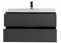 Aquanet Тумба с раковиной Алвита 100 серый антрацит – фотография-13