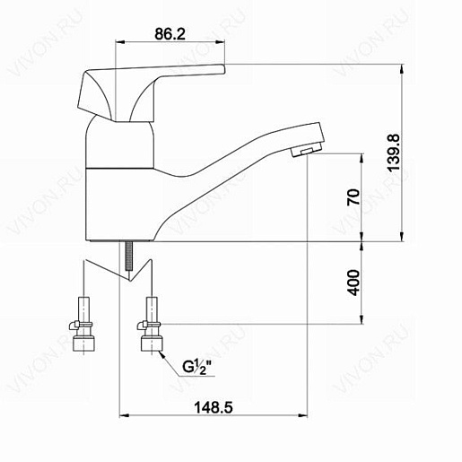 Timo Смеситель Nordic 0151-15F chrome – фотография-4
