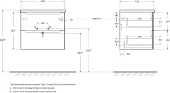 BelBagno Тумба с раковиной Etna 60 подвесная еловая матовая – фотография-6