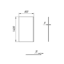 Paini Шторка на ванну Screen 80 Paini-ScreenWT80F неподвижная, принт рамка, профиль черный – фотография-5