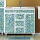 Misty Мебель для ванной Жемчужина 90 бело-голубая мозаика – фотография-8