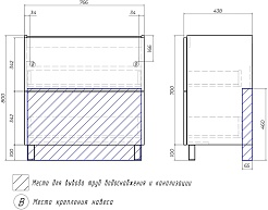 Vigo Тумба под раковину Otti 800-0-2 белая – фотография-12
