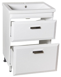 Style Line Тумба для умывальника Лотос 60 Люкс белая PLUS – фотография-4