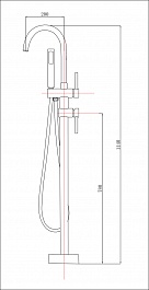 Timo Смеситель Saona 2300/00Y-CR напольный – фотография-5