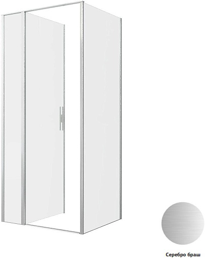 Allen Brau Душевой уголок Priority 90x80 3.31026.BA/3.31041.BA серебро браш – картинка-3