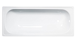 ВИЗ Стальная ванна Antika 140/70 с опорной подставкой белая орхидея с рантом – фотография-1