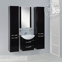 Акватон Мебель для ванной "Ария 50" М черная – фотография-6