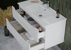 Sancos Тумба с раковиной Norma 2.0 90 белый глянец раковина Element 91 CN7002 – фотография-3