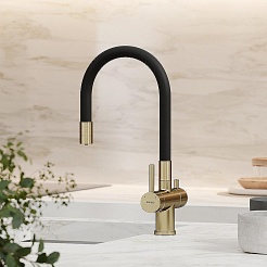 Sancos Смеситель для кухни Lucia SC4004BG брашированное золото PVD покрытие – фотография-3