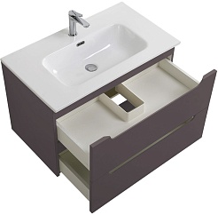 BelBagno Тумба под раковину Etna 80 подвесная темно-серая матовая – фотография-5