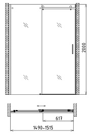 Gemy Душевая дверь Modern Gent S25191B L в нишу – фотография-3