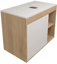 Teymi Тумба с раковиной Nura 80 Helmi Solli 60 подвесная дуб/белый – фотография-5