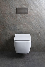 Allen Brau Унитаз подвесной Liberty 4.33007.21 белый матовый с крышкой 4.33008.21 – фотография-25