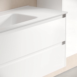 Sancos Тумба с раковиной Libra 120-1 белый глянец раковина Element 121 CN7006 – фотография-6