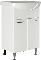 Mixline Тумба с раковину Алан 55 2 створки белая