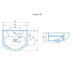 Mixline Тумба с раковиной Веста 50 белая 2 створки 1 ящик – фотография-4