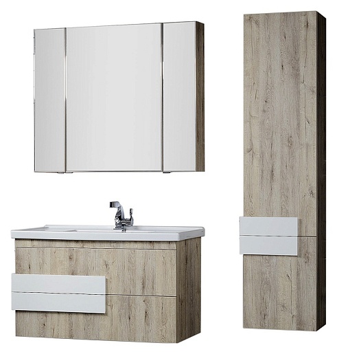 Aquanet Тумба с раковиной "Мадейра 100" дуб кантри – картинка-3