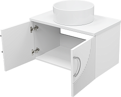 Misty Мебель для ванной Ярина 80 подвесная белая – фотография-7