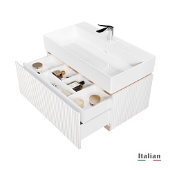 Jorno Тумба под раковину Filoro 90 подвесная белый – фотография-3