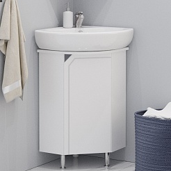 Corozo Мебель для ванной Сириус 40 угловая белая – фотография-6