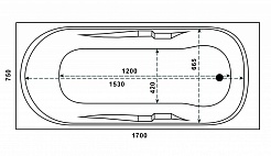 Relisan Eco Plus Акриловая ванна Ницца 170х75 – фотография-3