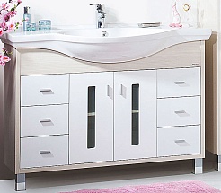 Бриклаер Тумба для умывальника Бали 120 светлая лиственница – фотография-1