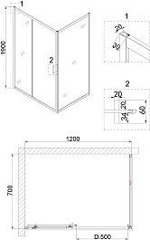 Niagara Душевой уголок Nova NG-62-12А-А70 – фотография-3
