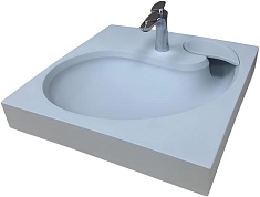 Stella Polare Раковина над стиральной машиной Шебби 60х60 серая матовая