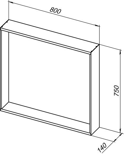 Allen Brau Зеркало Reality 80 1.32018.02 серебро браш – картинка-5