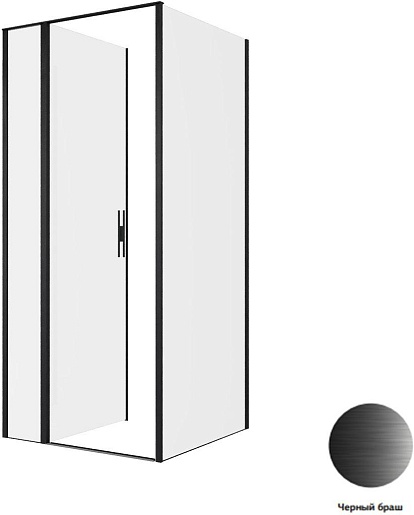 Allen Brau Душевой уголок Priority 90x90 3.31027.BBA/3.31045.BBA чёрный браш – фотография-4